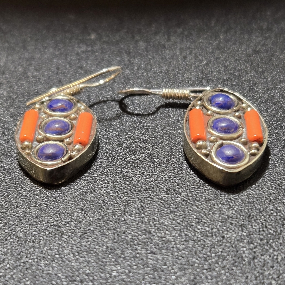 New Handmade Tibetan Silver Earrings